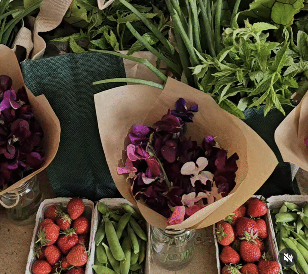 Flowers and vegetables