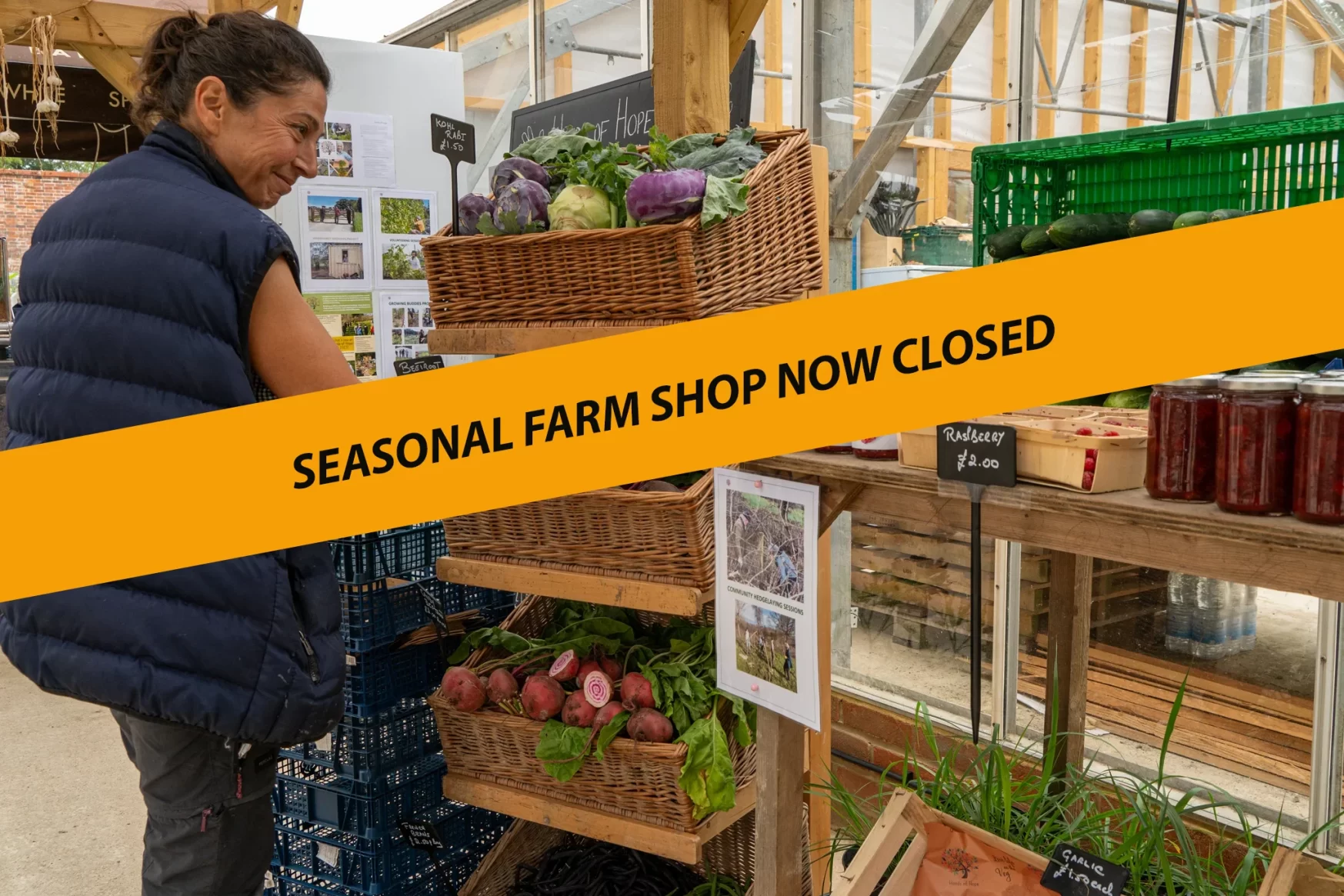 Sosi in the Hope Farm Organic Produce Shop which has now closed.